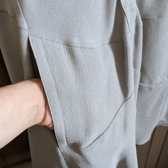 Theyskens' Theory Designer Sculpted Silk Office Dress - Picture 3 of 8